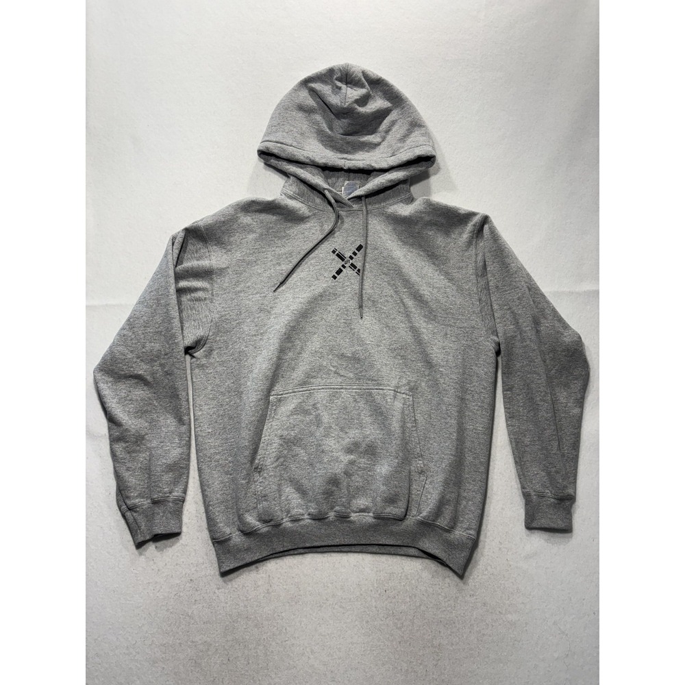 Port & Company Hoodie Mens Large Gray LFT HVY SHT Fleece Pullover Gym Training